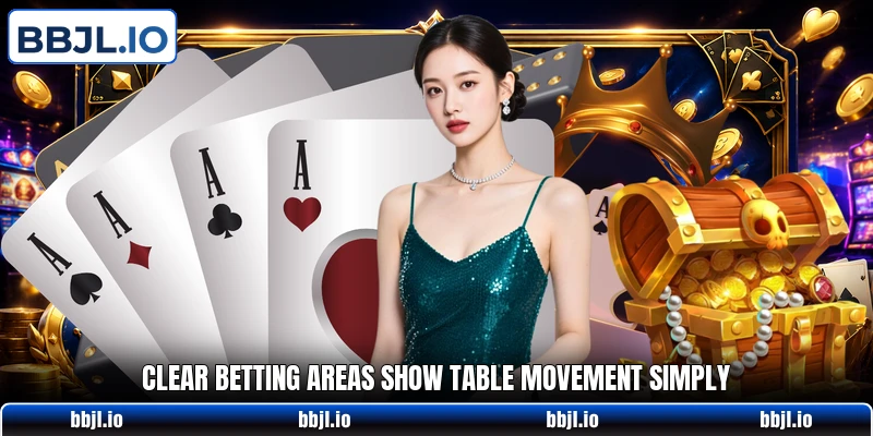 Clear betting areas show table movement simply Clear betting areas show table movement simply