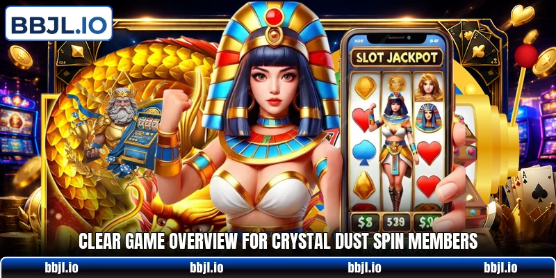 Clear game overview for Crystal Dust Spin members Clear game overview for Crystal Dust Spin members