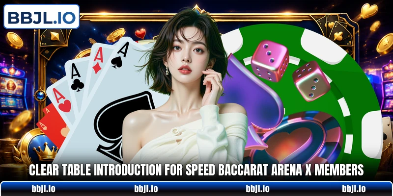 Clear table introduction for Speed Baccarat Arena X members