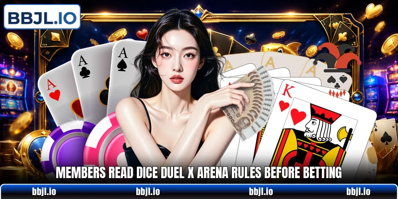Members read Dice Duel X Arena rules before betting