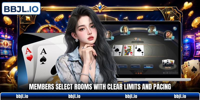 Members select rooms with clear limits and pacing Members select rooms with clear limits and pacing