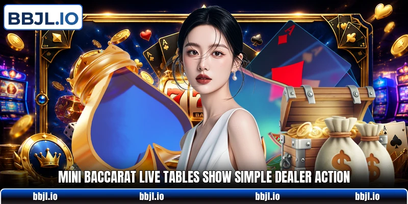 Mini baccarat live tables show simple dealer action
