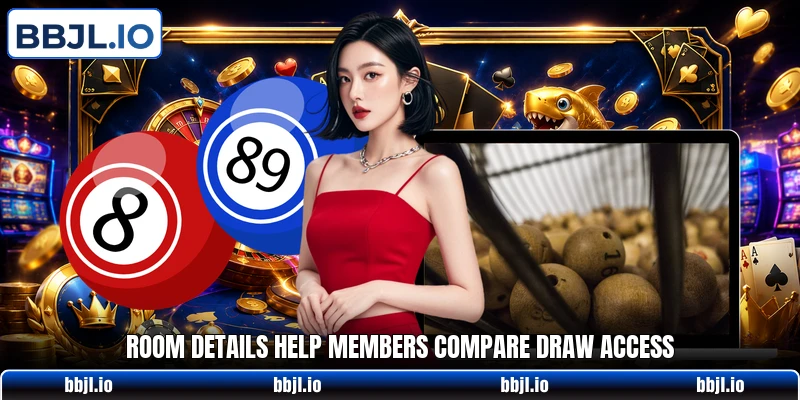 Room details help members compare draw access
