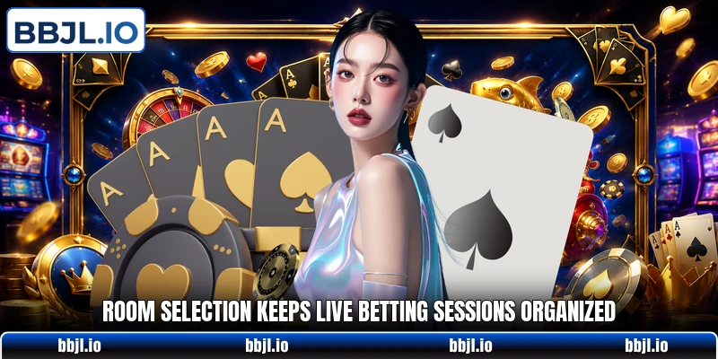 Room selection keeps live betting sessions organized Room selection keeps live betting sessions organized