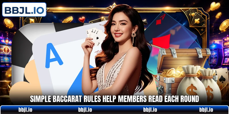 Simple baccarat rules help members read each round